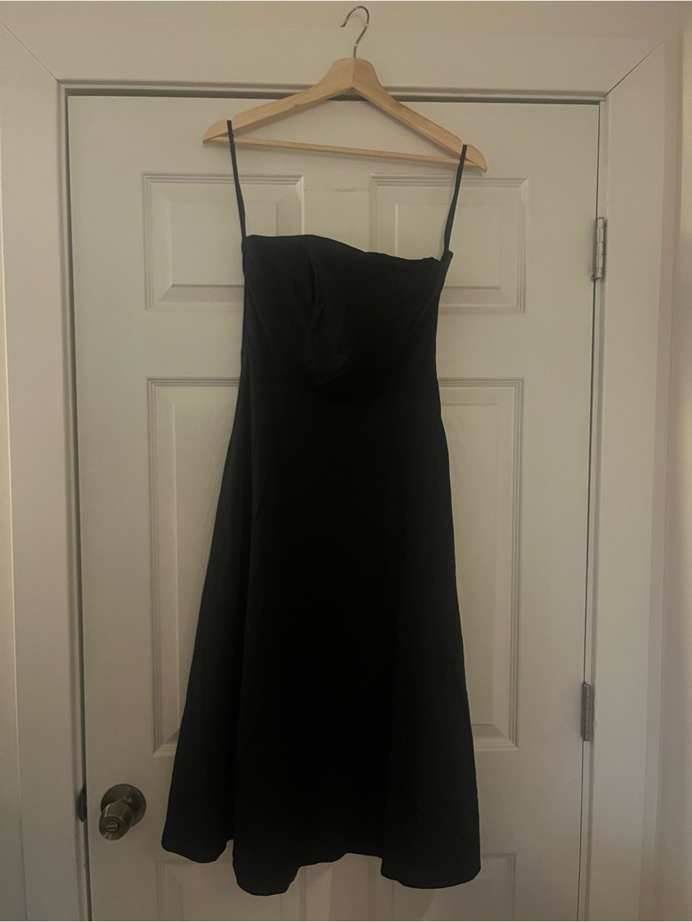 Banana Republic Black Strapless A-Line Dress with Spaghetti Straps